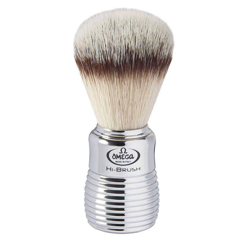 Blaireau synthetique doux manche chrome